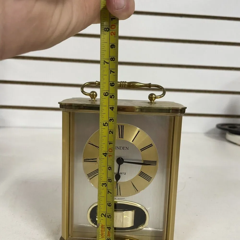 Quartz Linden Mantel Clock, Vintage Mantel Desk Clock West Germany READ